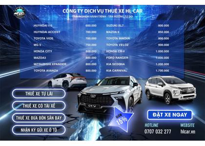 Gi&aacute; thu&ecirc; xe tự l&aacute;i dịp Tết